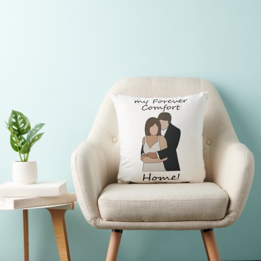 Romantisch Koppel Mijn Thuis Voor Altijd Trouwdag Kussen (Stoel)
