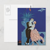  Romantisch koppel ~ "Oui" Briefkaart (Voorkant / Achterkant)