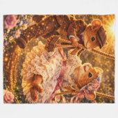 Romantisch Koppel Schommel Geschenk Speelse Lente  Fleece Deken (Voorkant (Horizontaal))