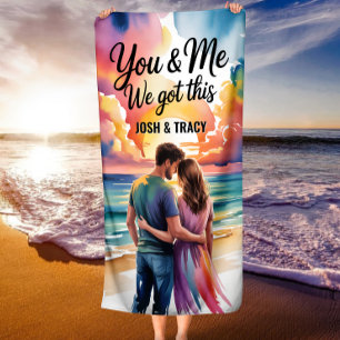 Romantisch koppel Summer Vibe You and Me We Got Th Strandlaken