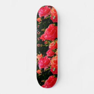 Romantisch Koraal roze rood sinaasappel Rozen Skateboard