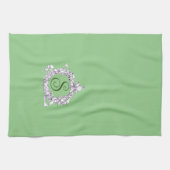 Romantisch,  krans gepersonaliseerd theedoek (Horizontaal)