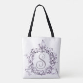 Romantisch,  krans gepersonaliseerd tote bag (Achterkant)