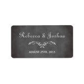 romantisch krijtbord bruiloft gunst label (Voorkant)