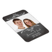  romantisch krijtbord scroll save the date magneet (Rechterzijde)