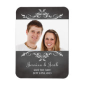  romantisch krijtbord scroll save the date magneet (Verticaal)