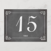 Romantisch Krijtbord Trouwtafel Nummer Briefkaart (Achterkant)