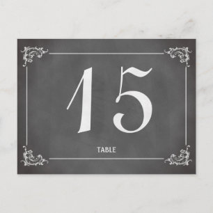  Romantisch Krijtbord Trouwtafel Nummer Briefkaart