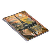 Romantisch  kunstwerk van Parijs-Frankrijk Notitieboek (Rechterzijde)