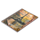 Romantisch  kunstwerk van Parijs-Frankrijk Notitieboek (Linkerzijde)
