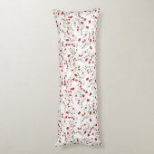 Romantisch kussen wit met rode bloemen (Achterkant (Verticaal))