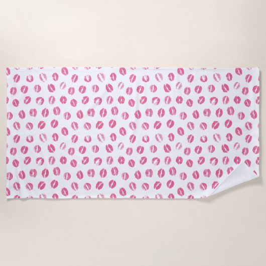 Romantisch kussenpatroon strandlaken (Voorkant)