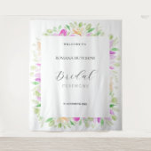 Romantisch Land Bloemen Waterverf Handgeschilderd Wandkleed (Voorkant)