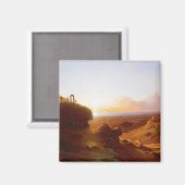 Romantisch landschap, 1860 magneet (Voorkant / Achterkant)