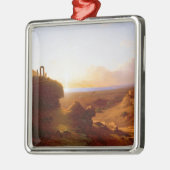 Romantisch landschap, 1860 metalen ornament (Links)