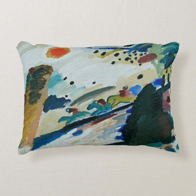 Romantisch landschap door Wassily Kandinsky Accent Kussen (Voorkant)