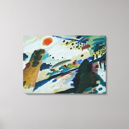 Romantisch landschap door Wassily Kandinsky Canvas Afdruk (Voorkant)