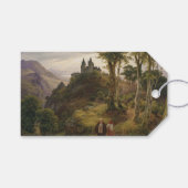 Romantisch Landschap met Kloostercomplex Cadeaulabel (Voorkant (Horizontaal))