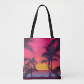 Romantisch landschap met palmbomen tote bag (Voorkant)