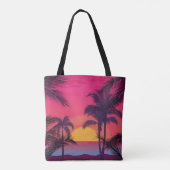 Romantisch landschap met palmbomen tote bag (Achterkant)