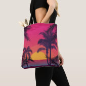 Romantisch landschap met palmbomen tote bag (Dichtbij)