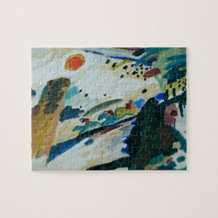 Romantisch landschap van Wassily Kandinsky Legpuzzel
