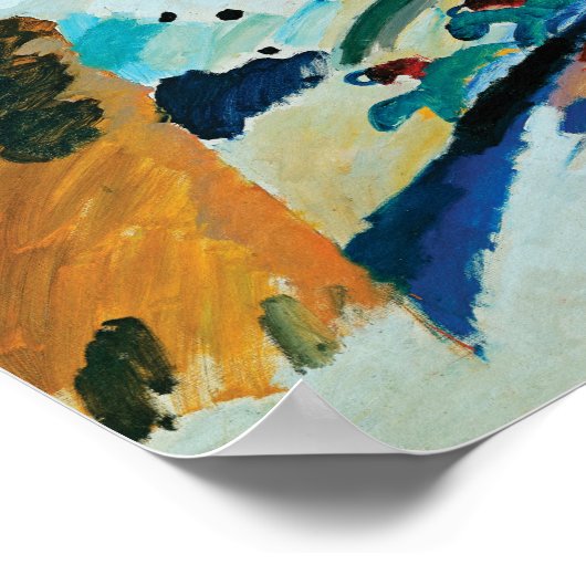 Romantisch landschap van Wassily Kandinsky Poster (Hoek)