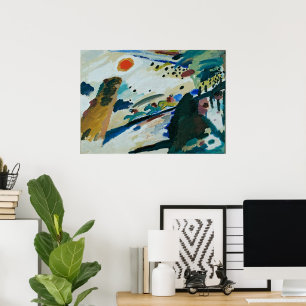 Romantisch landschap van Wassily Kandinsky Poster