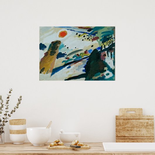 Romantisch landschap van Wassily Kandinsky Poster (Keuken)