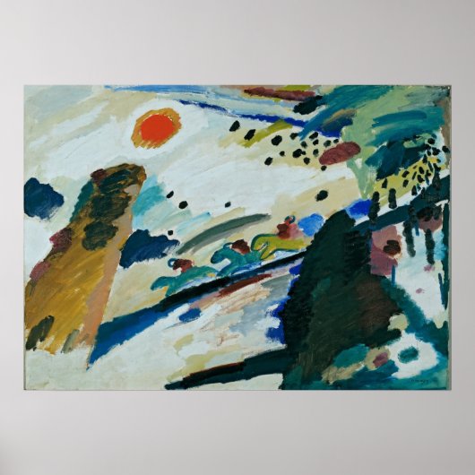 Romantisch landschap van Wassily Kandinsky Poster (Voorkant)