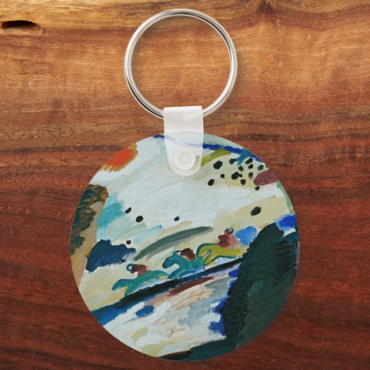 Romantisch landschap van Wassily Kandinsky Sleutelhanger (Achterkant)