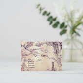 ROMANTISCH LANDSCHAP, wit parel papier Visitekaartje (Staand voorkant)