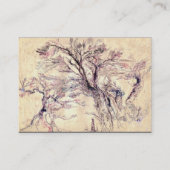 ROMANTISCH LANDSCHAP, wit parel papier Visitekaartje (Achterkant)