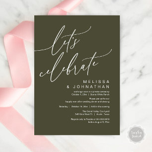 Romantisch Laten we Trouwen Elopement Feest Vieren Kaart
