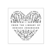 Romantisch Lavendel Hart Van De Bibliotheek Van Bo Rubberstempel (Afrduk)
