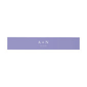 Romantisch Lavendel Monogram Uitnodigingen Wikkel (Vlak)
