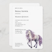 Romantisch Lavendel White Horse Vrijgezellenfeest Kaart (Voorkant / Achterkant)