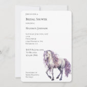 Romantisch Lavendel White Horse Vrijgezellenfeest Kaart (Voorkant)