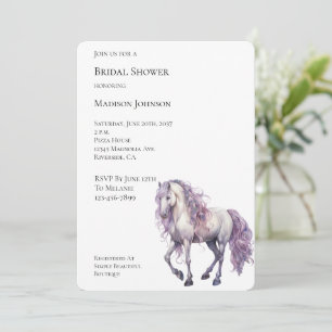 Romantisch Lavendel White Horse Vrijgezellenfeest Kaart