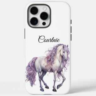 Romantisch lavendel wit paard iPhone 16 pro max hoesje