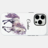 Romantisch lavendel wit paard Case-Mate iPhone case (Achterkant (horizontaal))