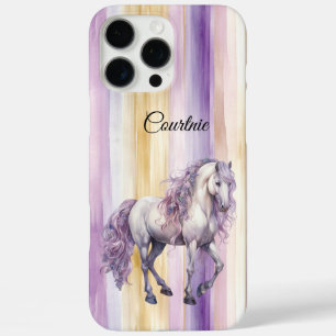 Romantisch lavendel wit paard iPhone 16 pro max hoesje