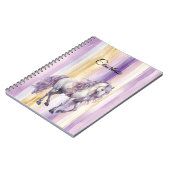 Romantisch lavendel wit paard notitieboek (Linkerzijde)