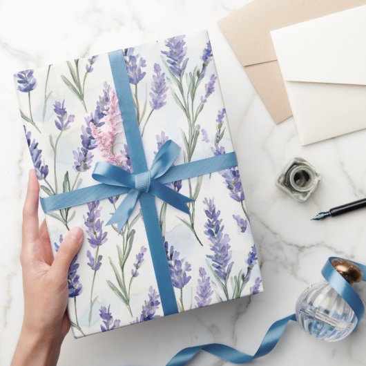 Romantisch  Lavendelbloemen Vrijgezellenfeest Cadeaupapier (Geschenken)