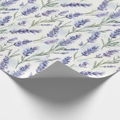 Romantisch Lavendelbloemen Vrijgezellenfeest Cadeaupapier (Hoek)