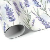 Romantisch  Lavendelbloemen Vrijgezellenfeest Cadeaupapier (Rol Hoek)