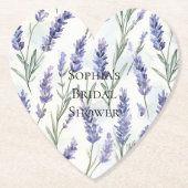 Romantisch  Lavendelbloemen Vrijgezellenfeest Kartonnen Onderzetters (Voorkant)