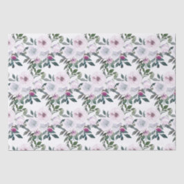 Romantisch Lentebloemen Watercolor Tissuepapier