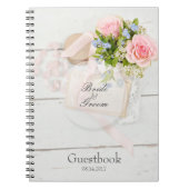 Romantisch  lentesbloemtrouwgastenboek notitieboek (Voorkant)
