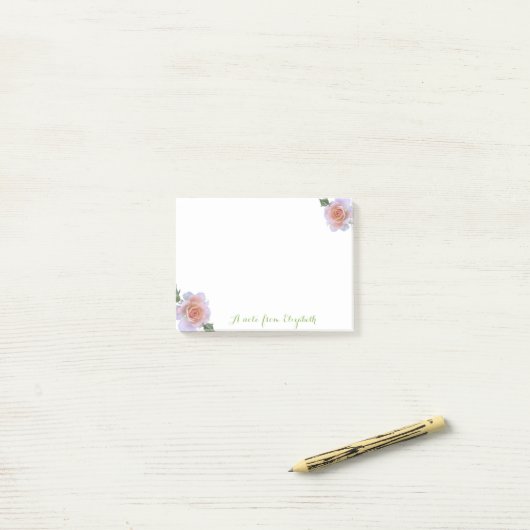 Romantisch Leuke Stijlvolle ,Rozen Post-it® Notes (Op bureau)